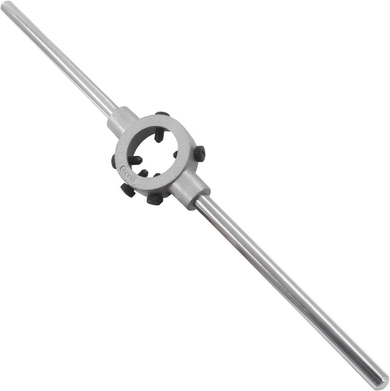 OSVJE Metric M22-M26 Die Round Die Stock Holder,Thread Tap Wrench Zinc Alloy Body Stock Holder with Additional Screws, Adjustable Removable Handle - Image 1